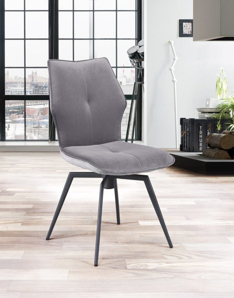 Chaise Paloma devant tissu gris souris - Girardeau