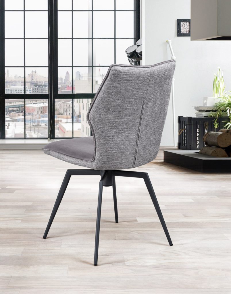 Chaise Paloma derrière tissu gris souris - Girardeau