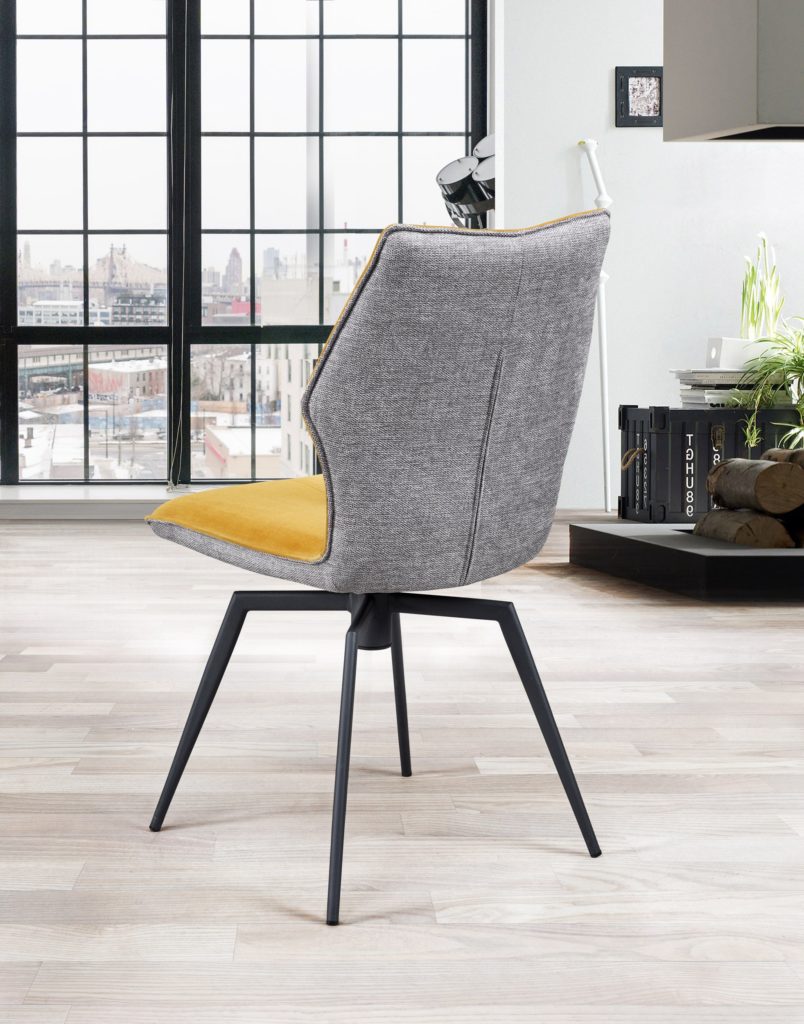 Chaise Paloma derrière tissu jaune - Girardeau
