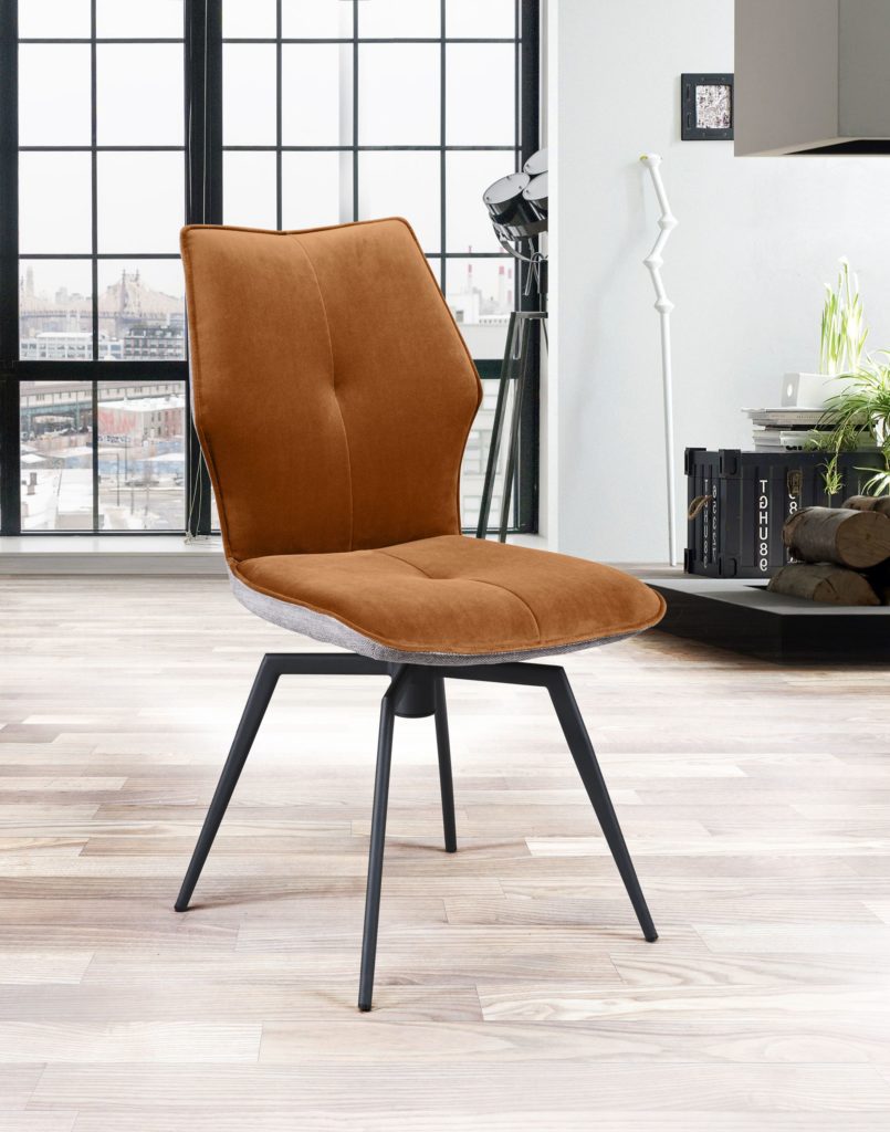Chaise Paloma devant tissu cuivre - Girardeau