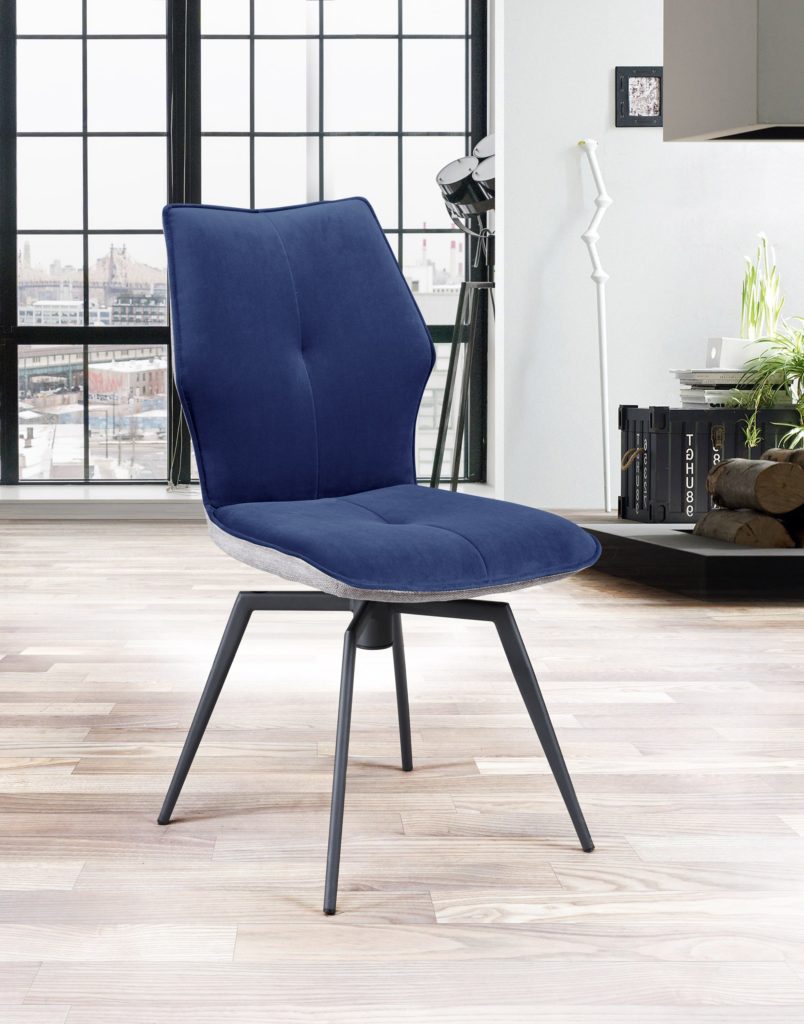 Chaise Paloma devant tissu bleu - Girardeau