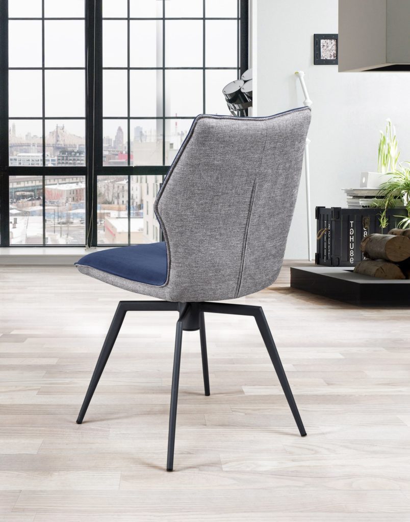 Chaise Paloma derrière tissu bleu - Girardeau