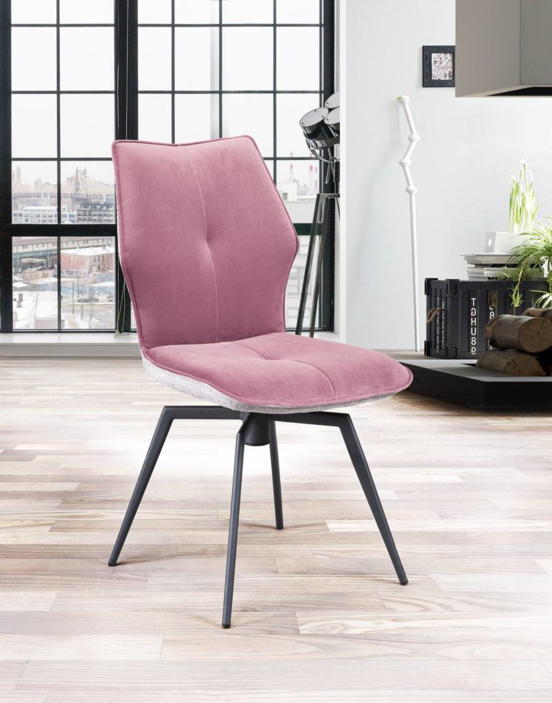 Chaise Paloma devant tissu rose - Girardeau