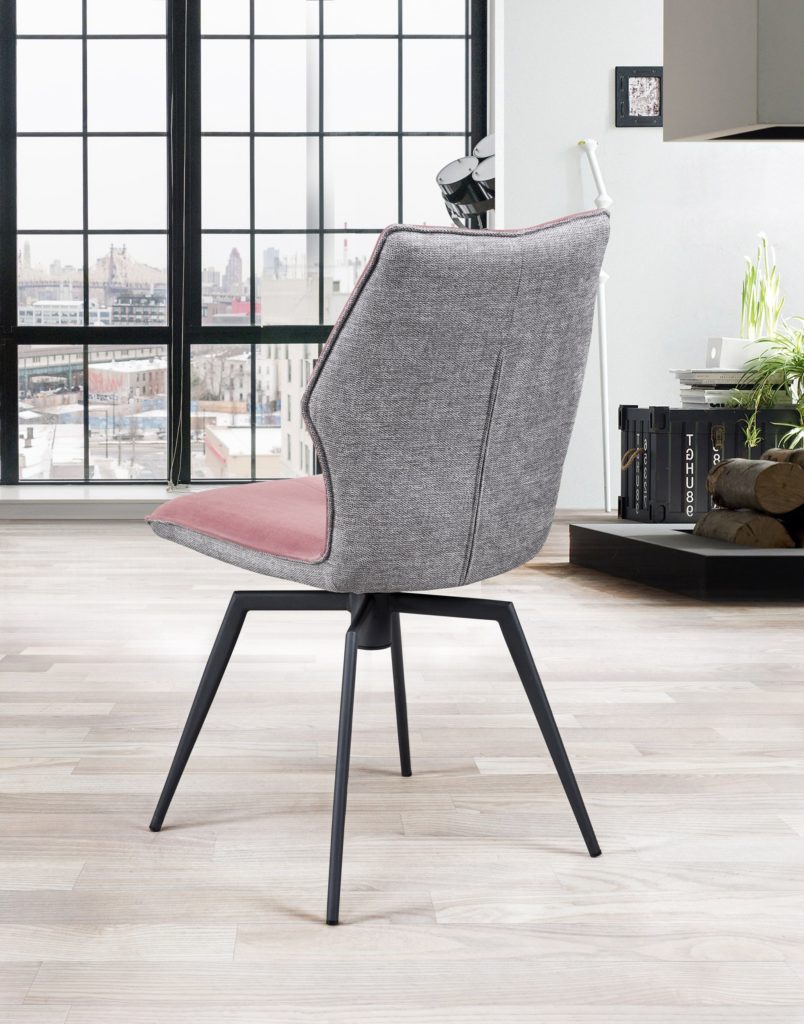 Chaise Paloma derrière tissu rose - Girardeau