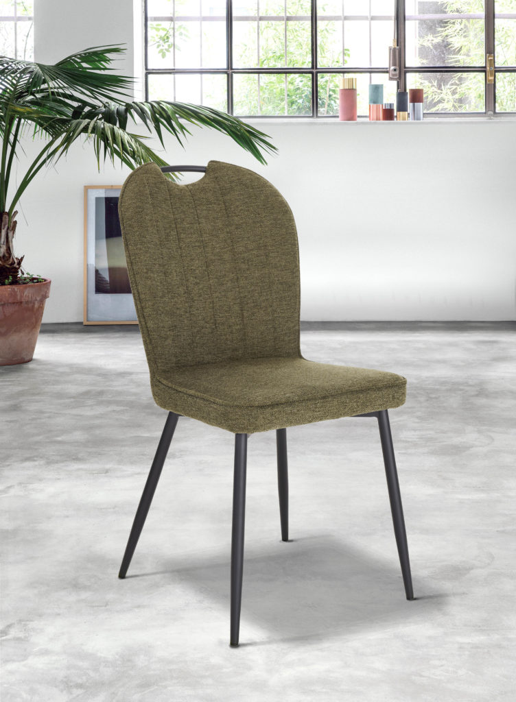 Chaise Salomé devant tissu vert - Girardeau