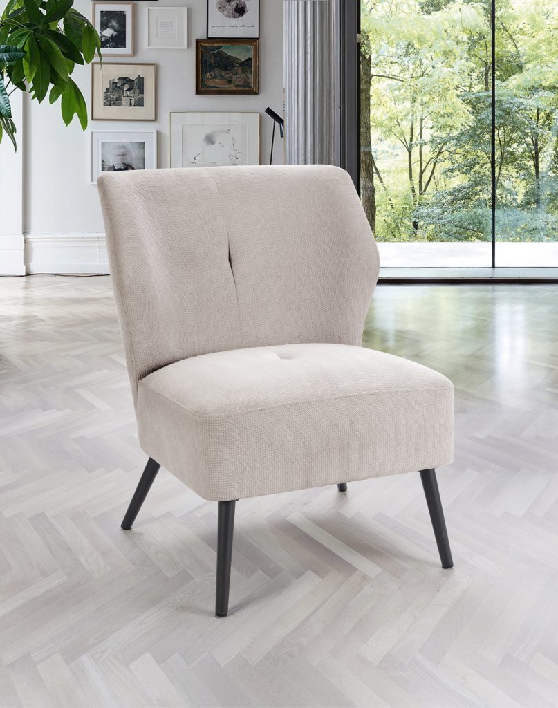 Fauteuil Nino devant tissu gris perle - Girardeau