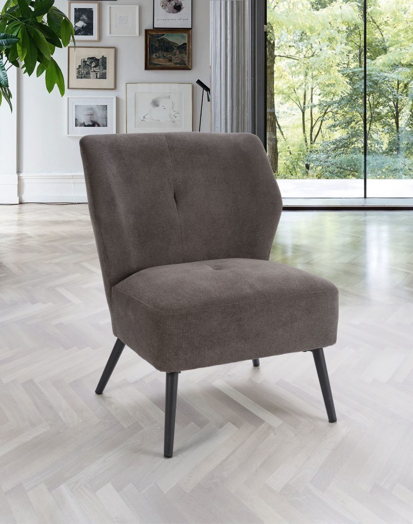 Fauteuil Nino devant tissu gris anthracite - Girardeau