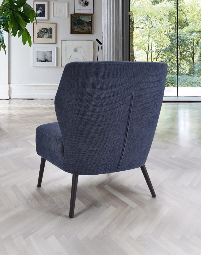 Fauteuil Nino devant tissu bleu - Girardeau