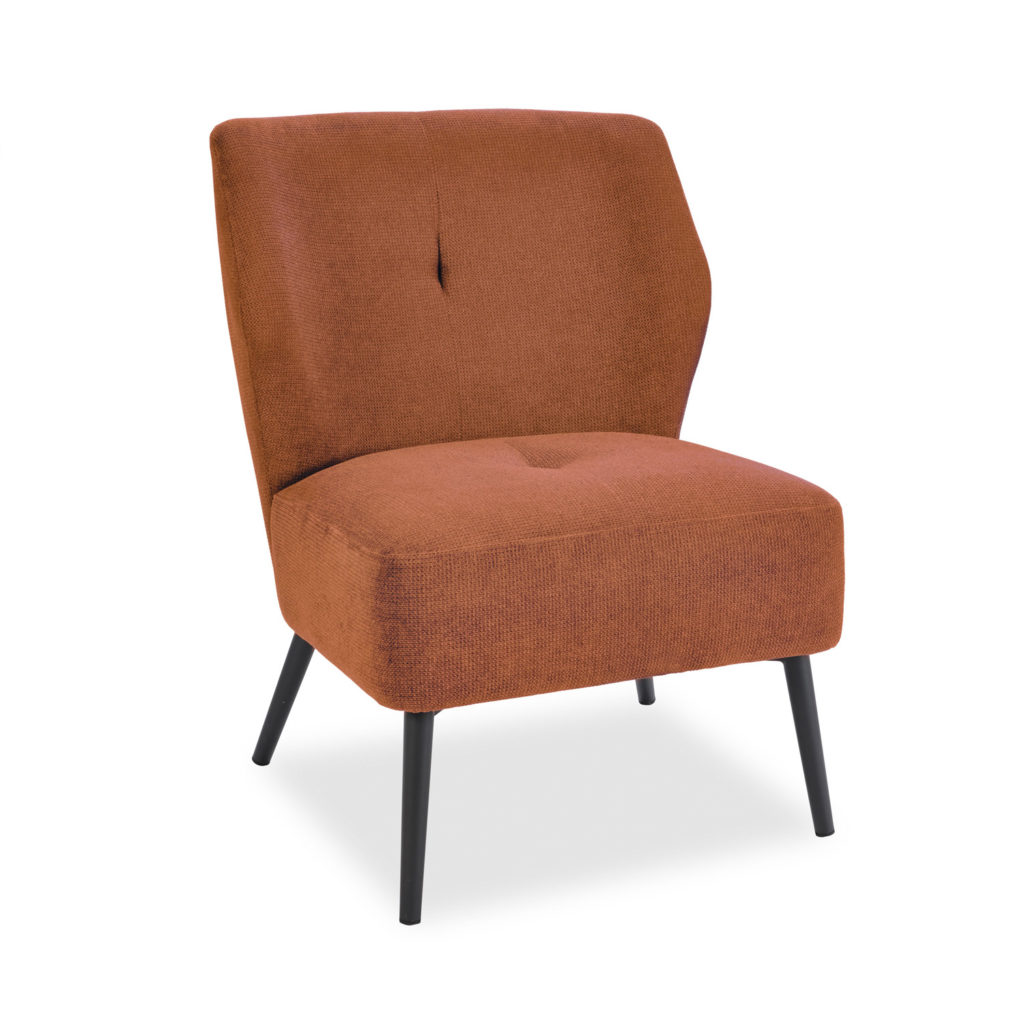 Fauteuil Nino tissu terracotta