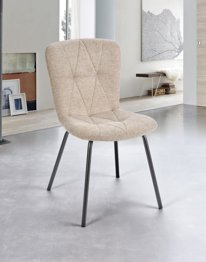 Chaise Emma devant tissu beige - Girardeau