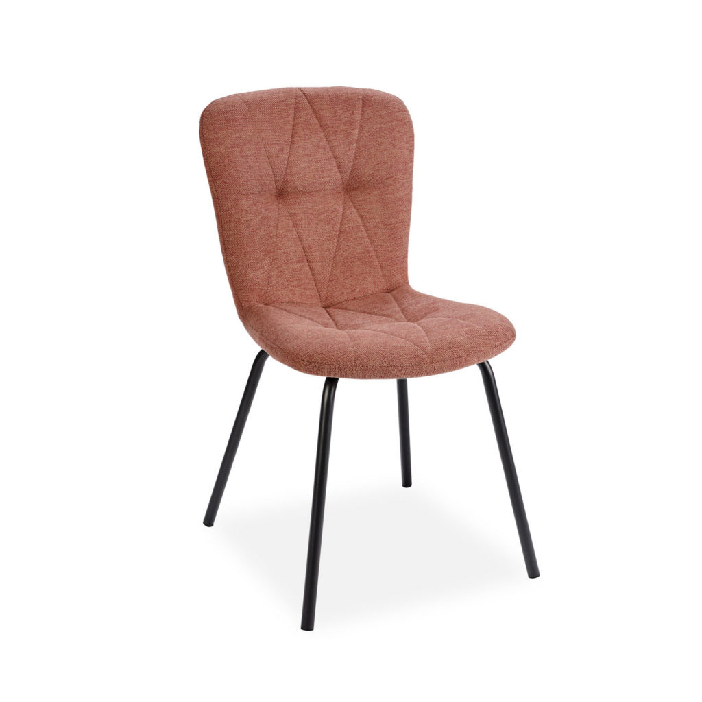 Chaise Emma tissu rose