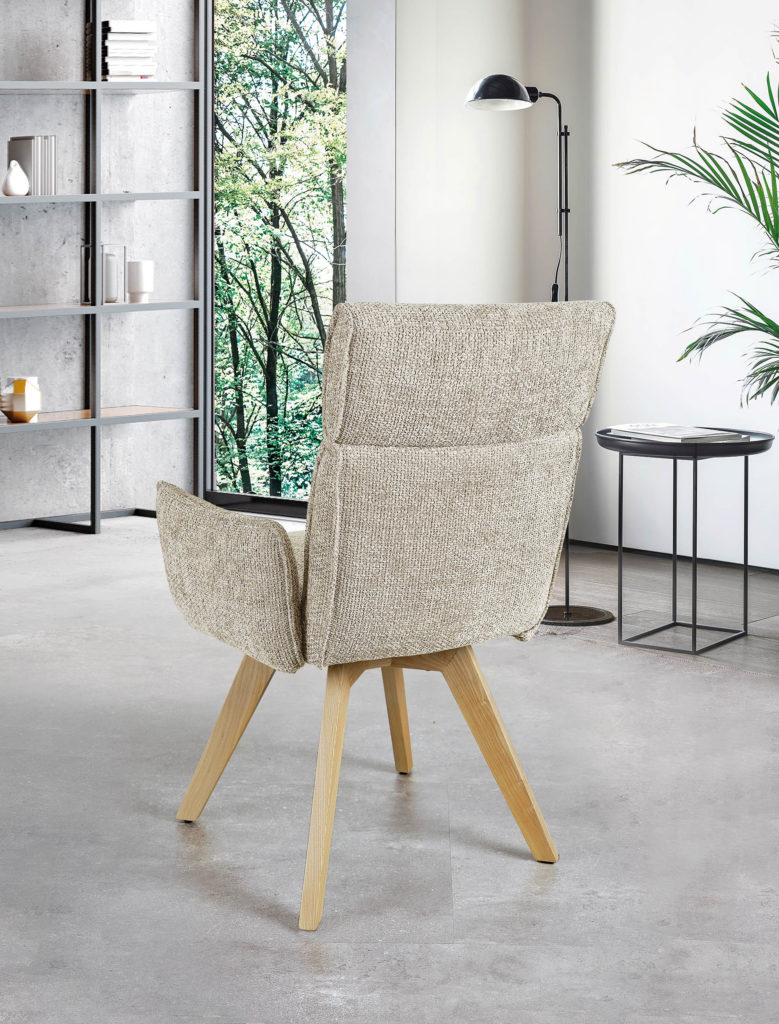 Chaise avec Accoudoirs beige - Girardeau