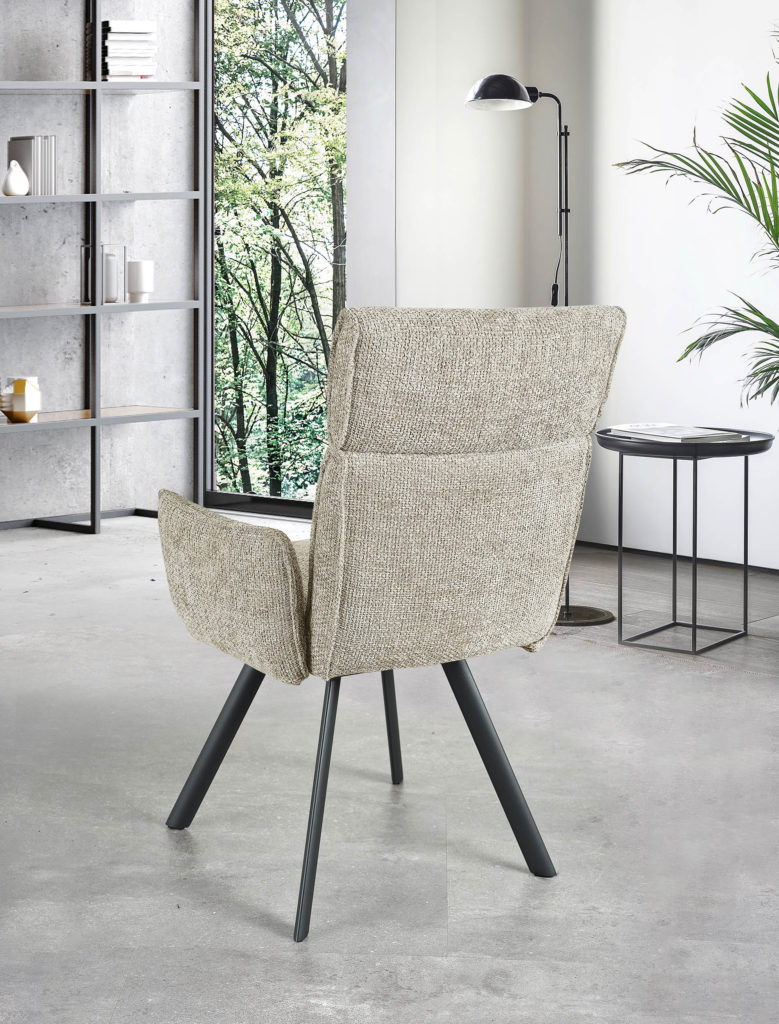 Chaise avec Accoudoirs beige - Girardeau