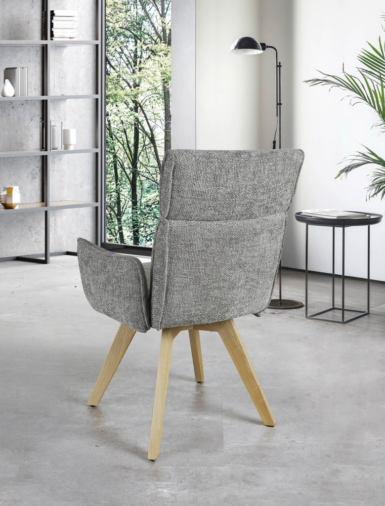 Chaise avec Accoudoirs grise - Girardeau