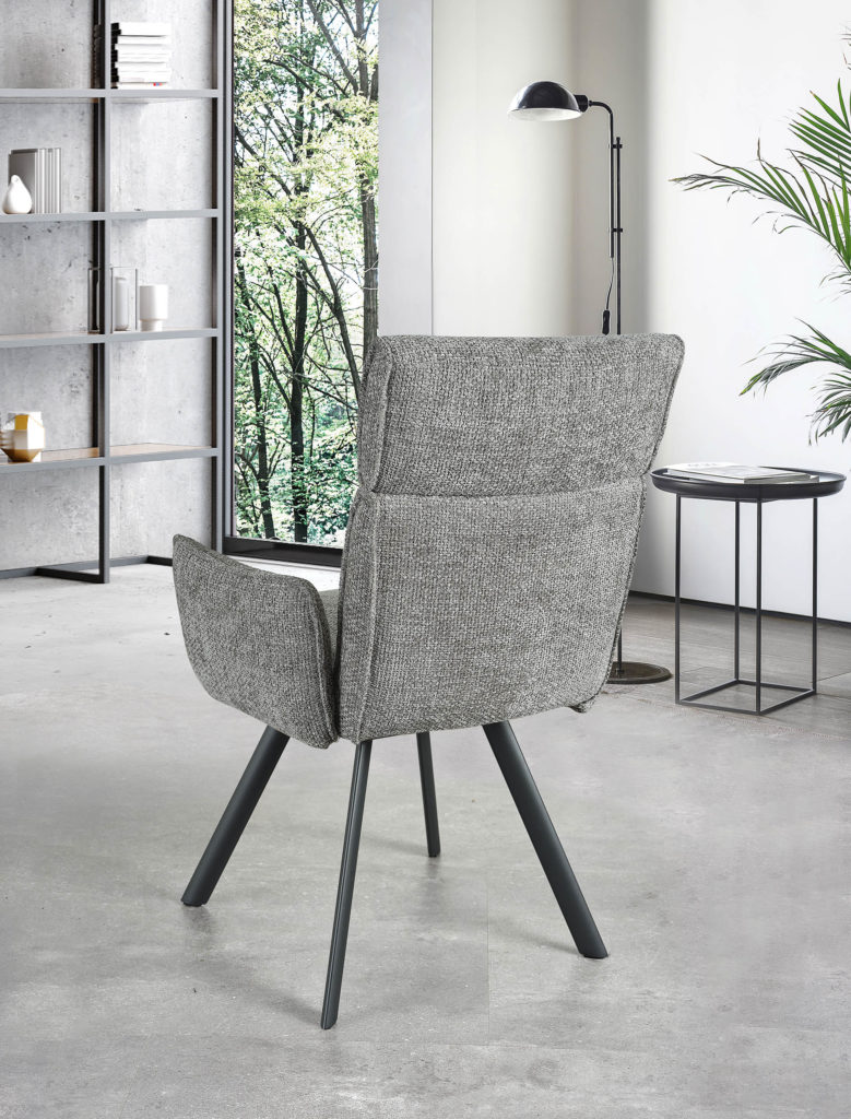 Chaise avec Accoudoirs grise - Girardeau