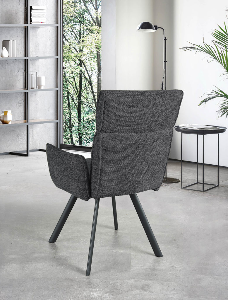 Chaise avec Accoudoirs grise - Girardeau