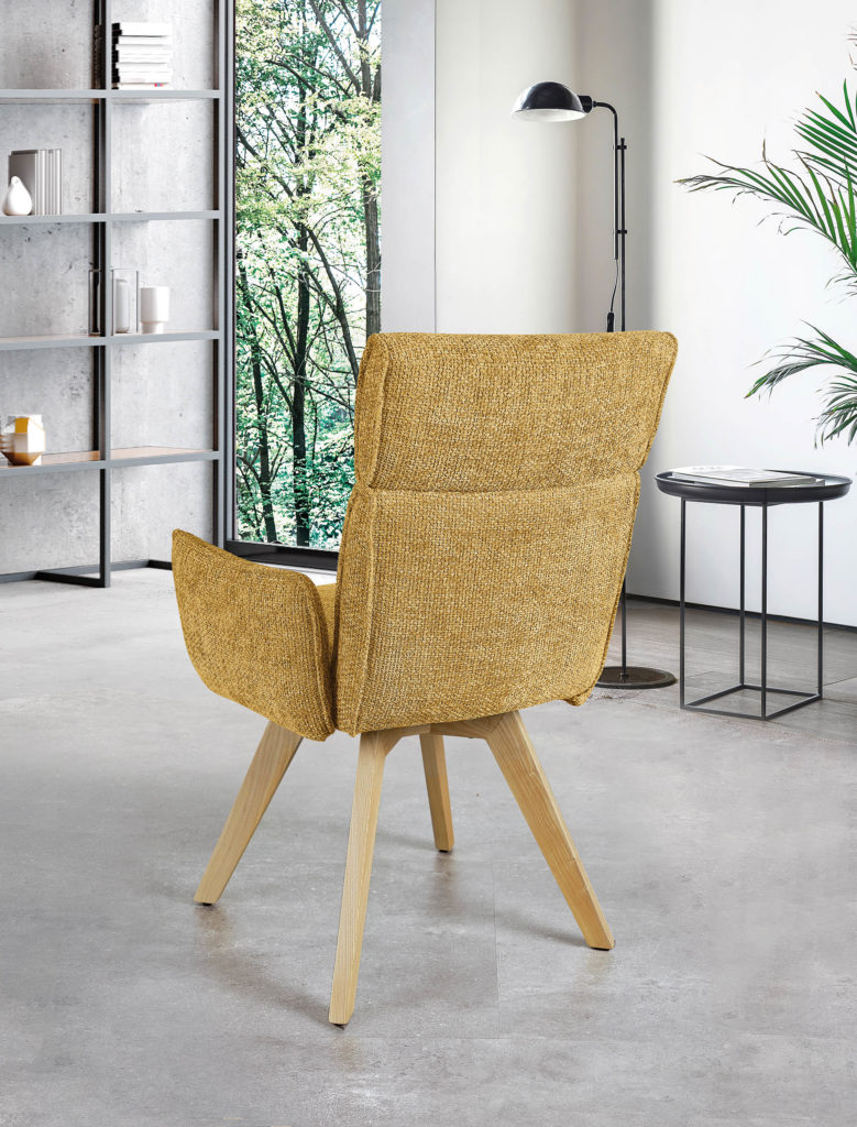 Chaise avec Accoudoirs jaune - Girardeau