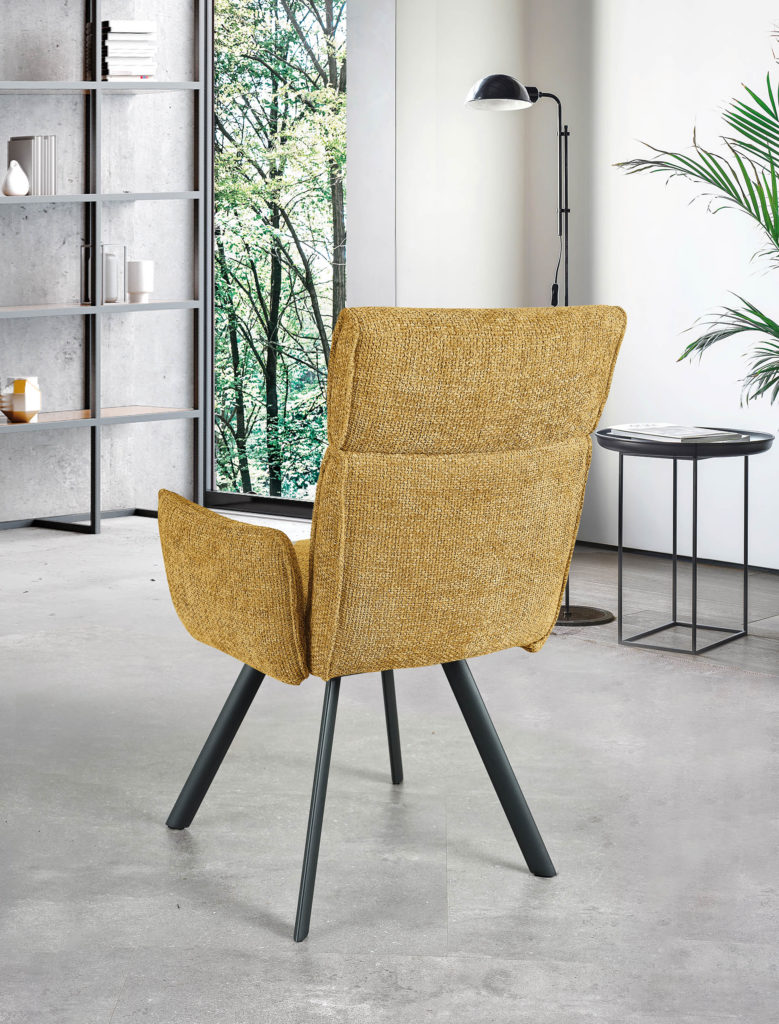 Chaise avec Accoudoirs jaune - Girardeau