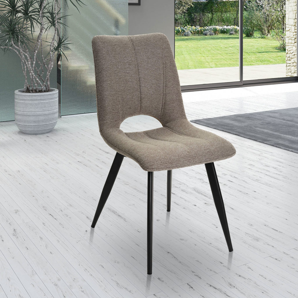 Ambiance chaise Coralie taupe devant