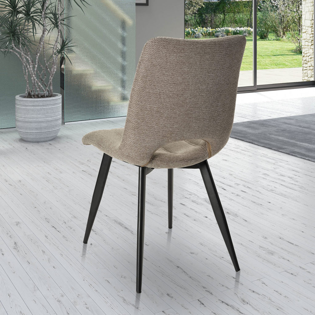 Ambiance chaise Coralie taupe derrière
