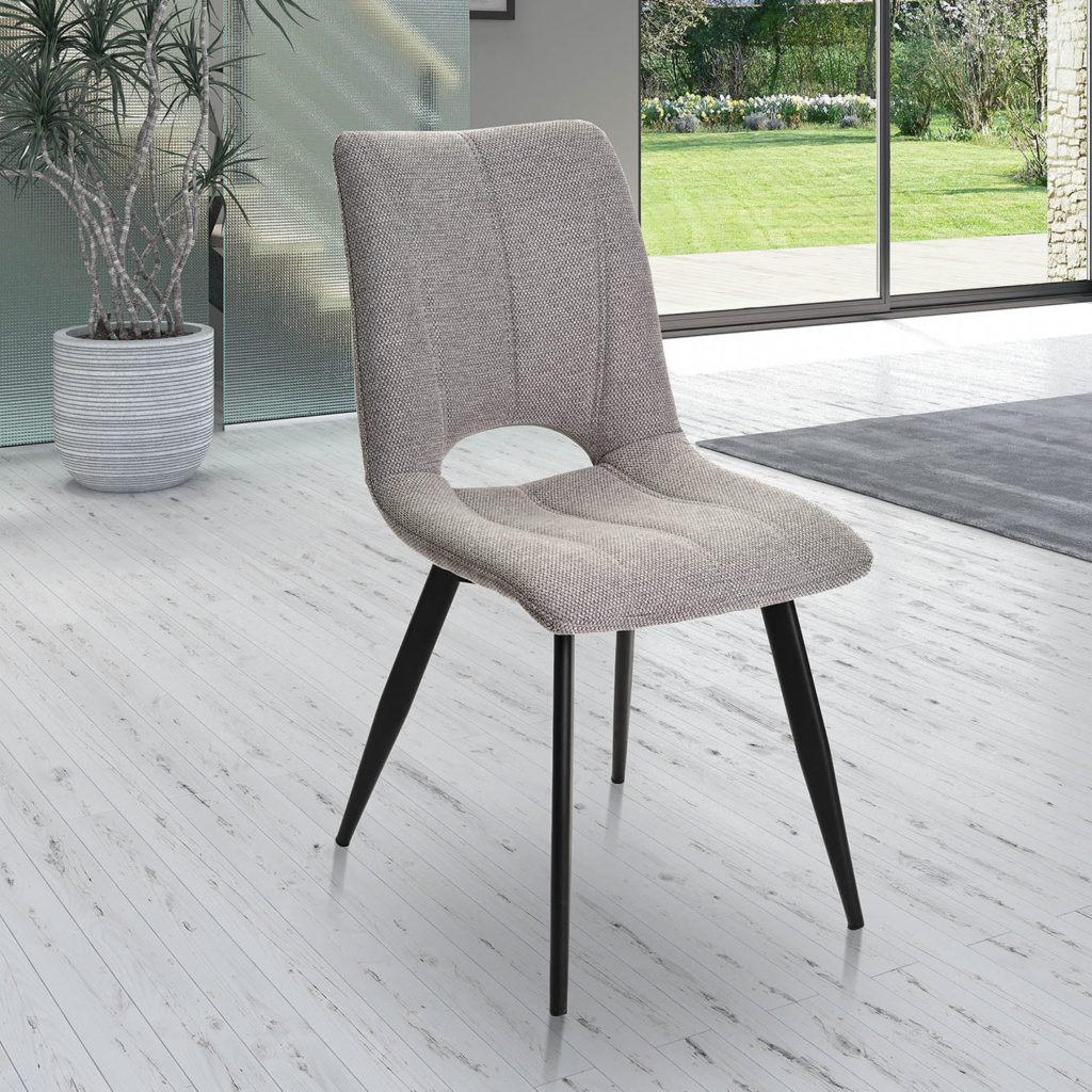 Ambiance chaise Coralie gris perle devant