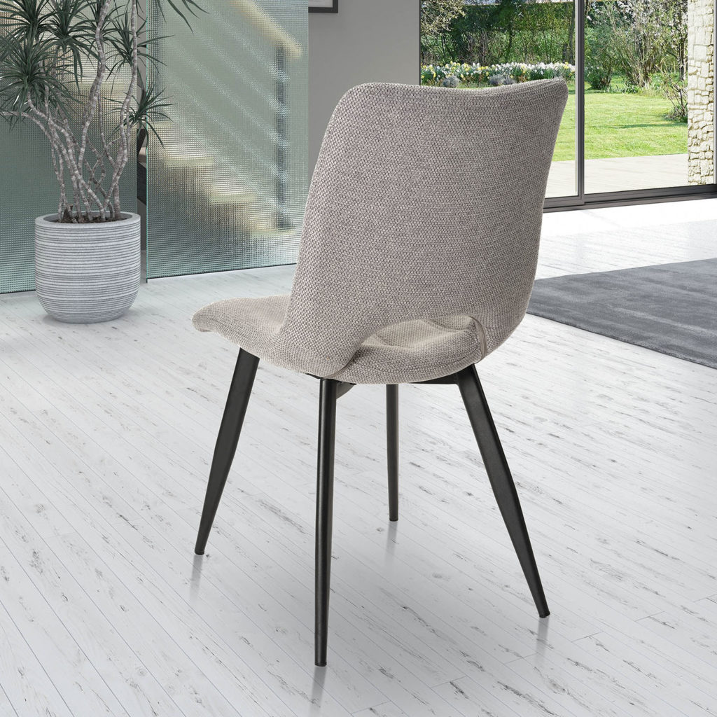 Ambiance chaise Coralie gris perle derrière