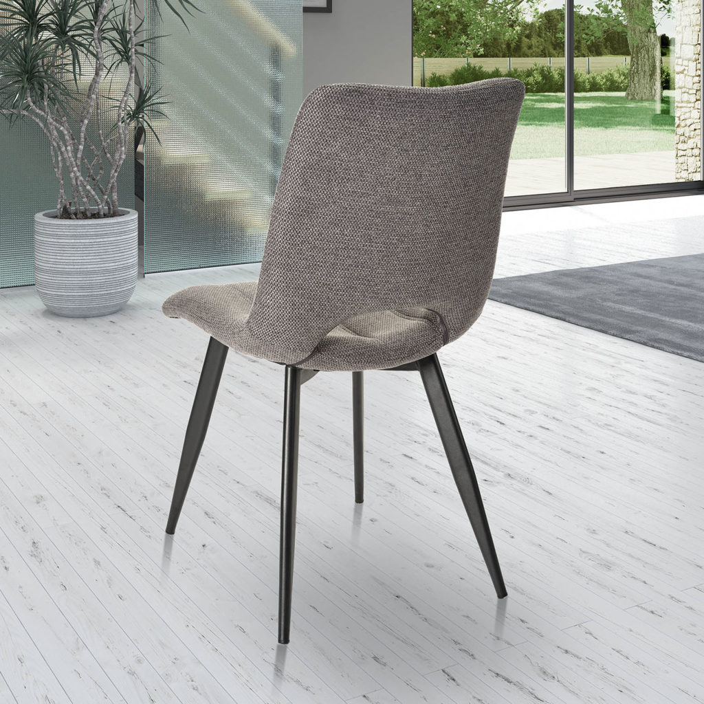Ambiance chaise Coralie gris anthracite derrière