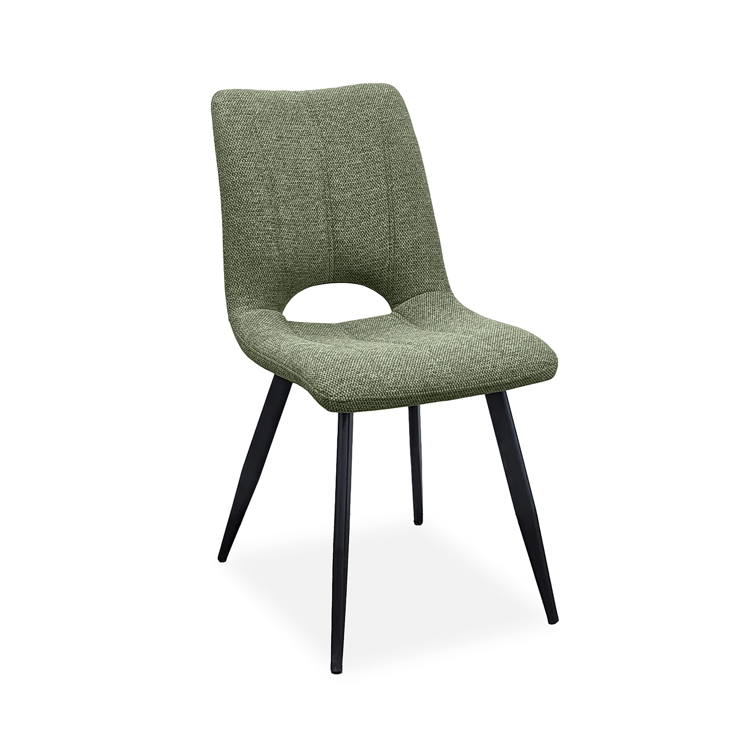 Chaise Coralie tissu vert