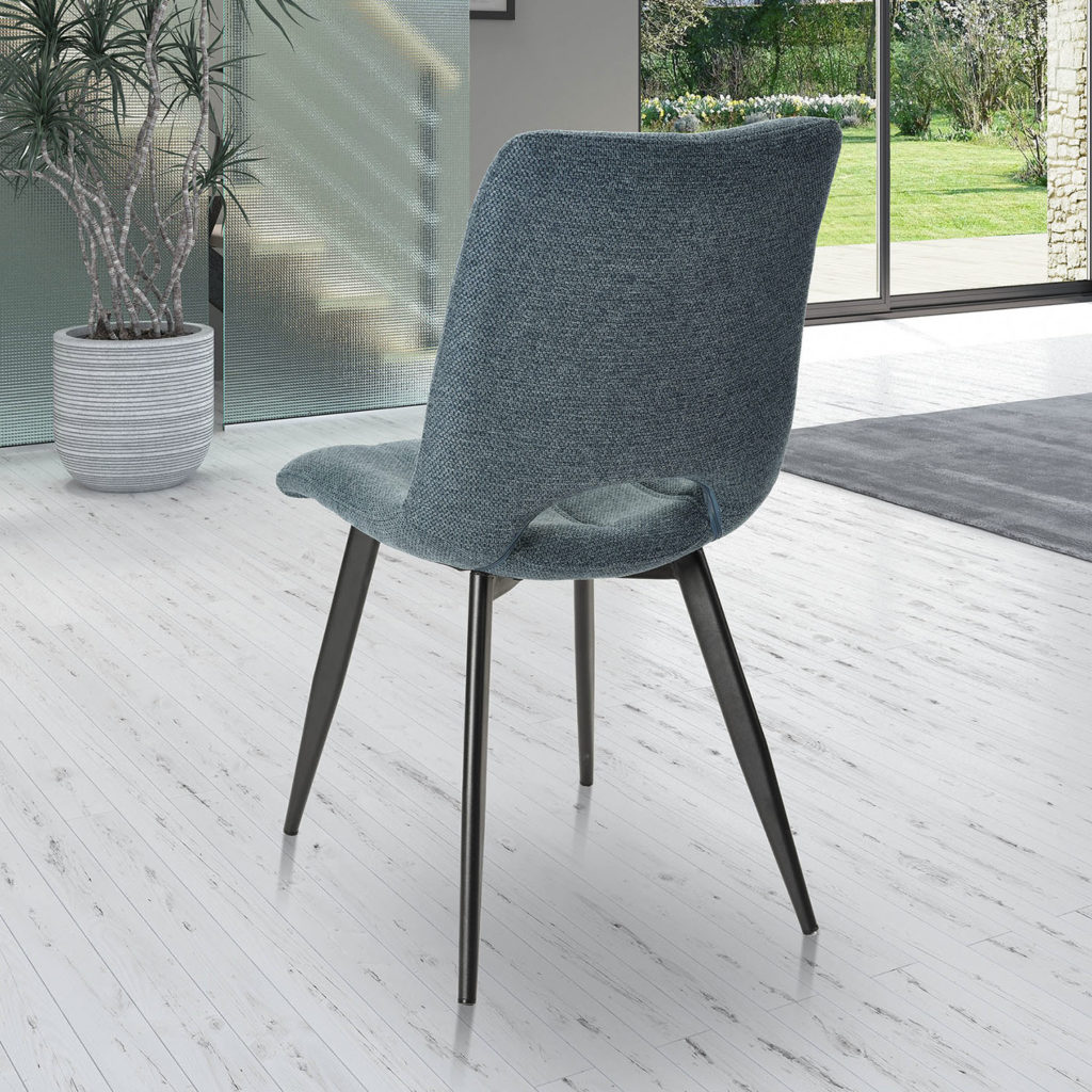 Ambiance chaise Coralie bleu derrière