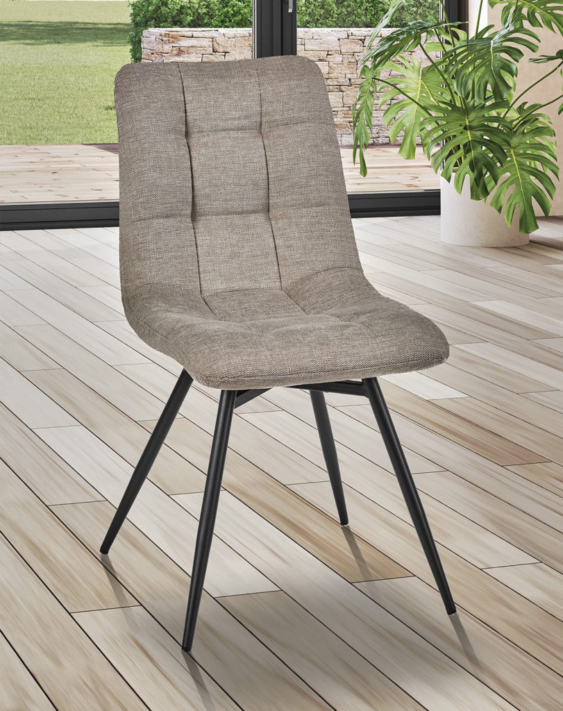 Ambiance chaise Angel'A tissu beige avant