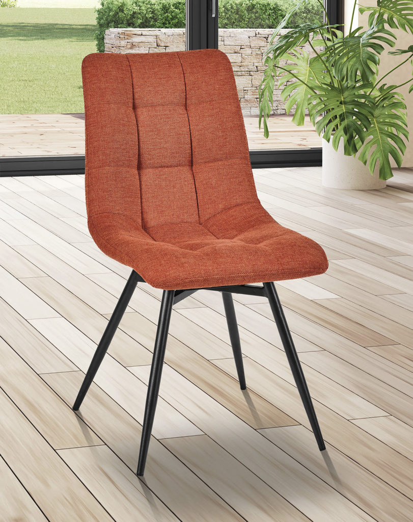Ambiance chaise Angel'A tissu orange avant