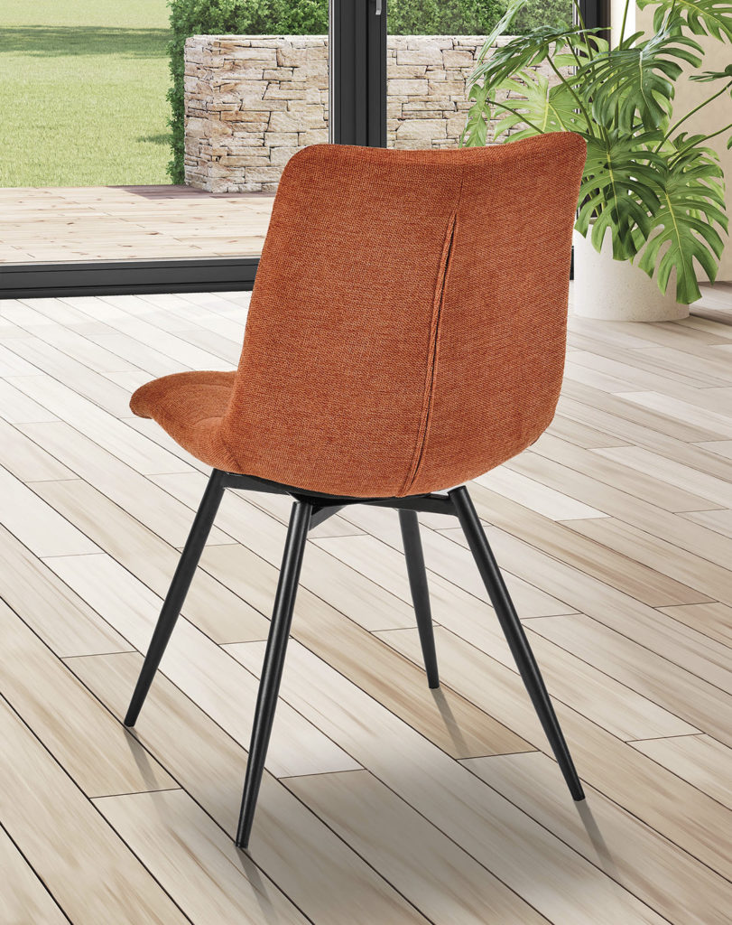 Ambiance chaise Angel'A tissu orange arrière