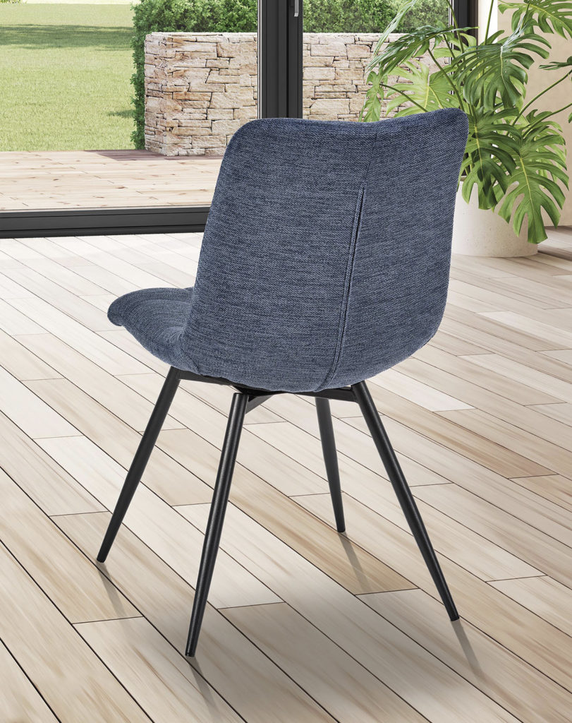 Ambiance chaise Angel'A tissu bleu arrière