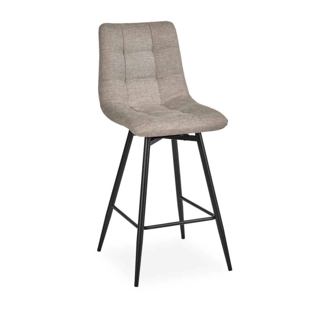 Chaise Haute Cuisine Angel'A tissu beige sable - Girardeau, Créateur Meuble Français - Girardeau