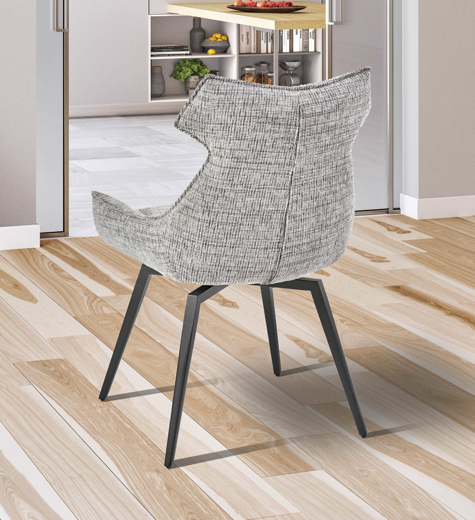 Ambiance chaise Ysis tissu gris arrière