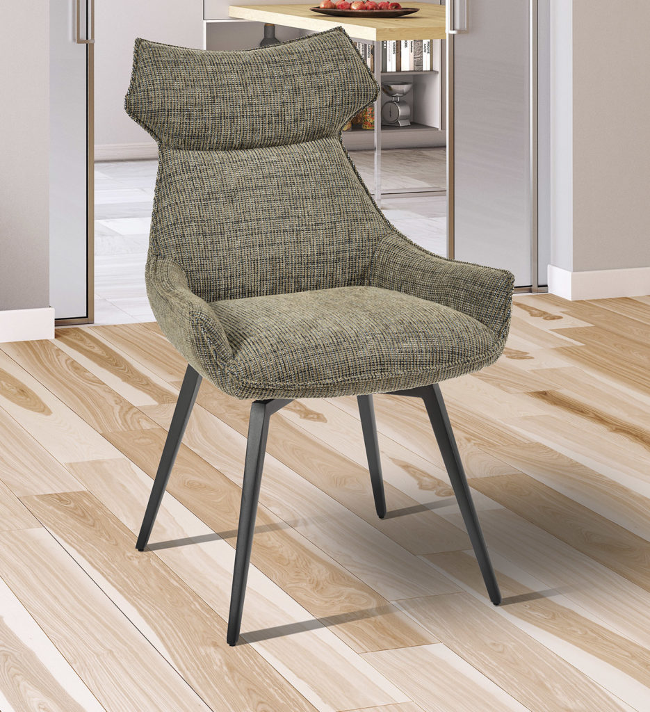 Ambiance chaise Ysis tissu vert avant