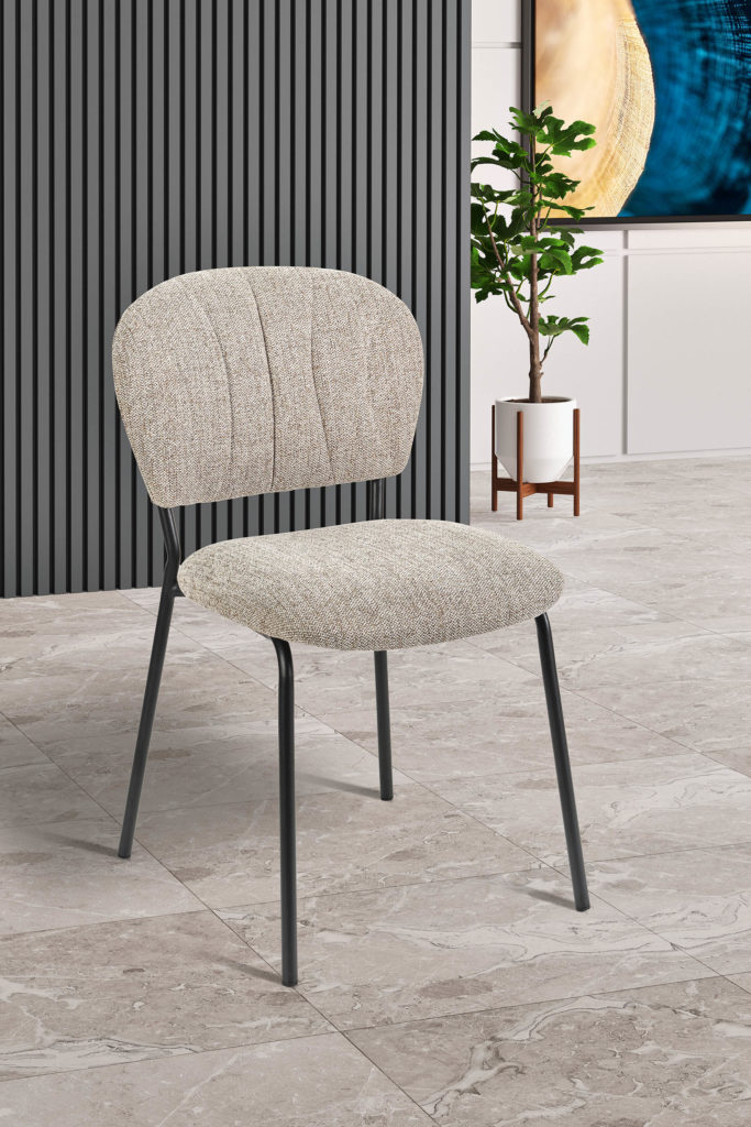 Chaise Aude devant tissu beige - Girardeau