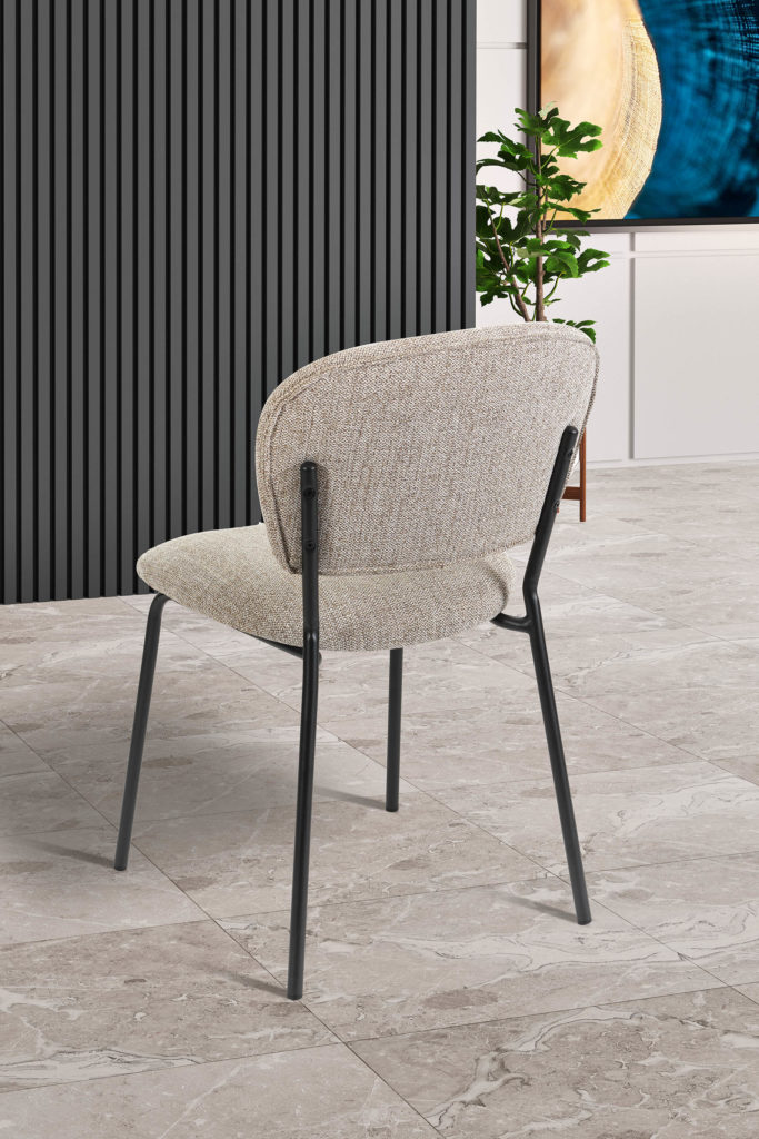 Chaise Aude derrière tissu beige - Girardeau
