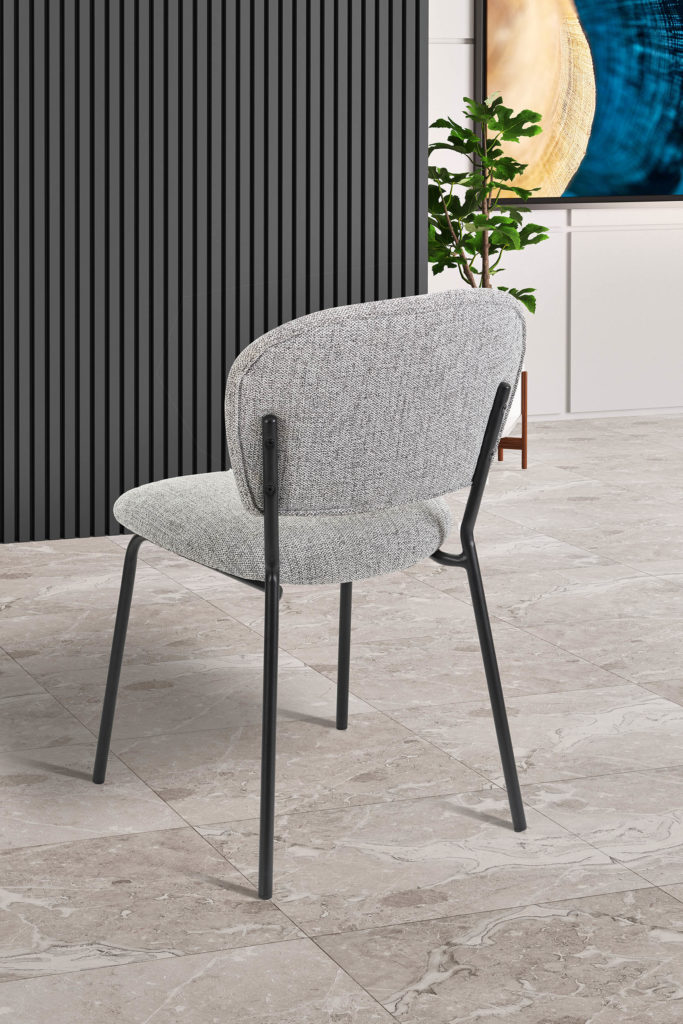 Chaise Aude derrière tissu gris perle - Girardeau