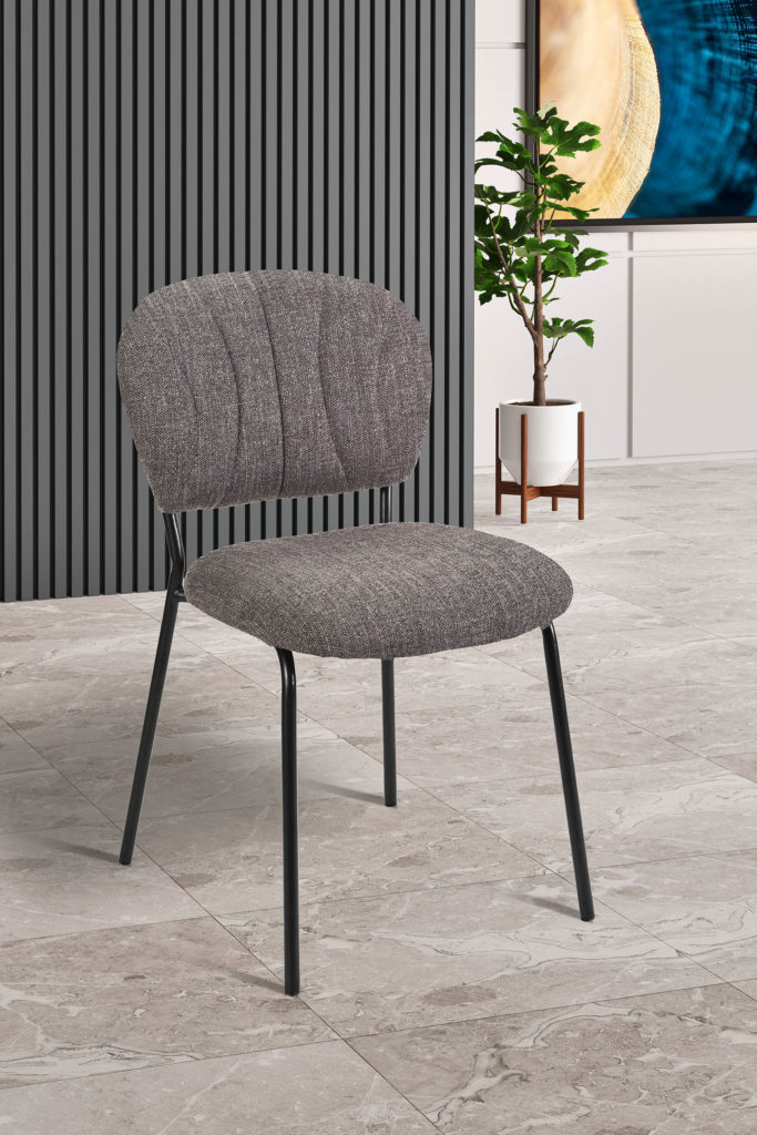 Chaise Aude devant tissu gris anthracite - Girardeau