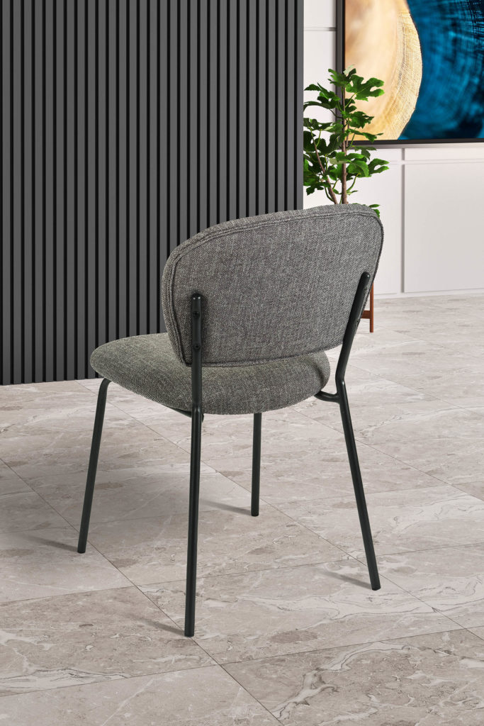 Chaise Aude derrière tissu gris anthracite - Girardeau