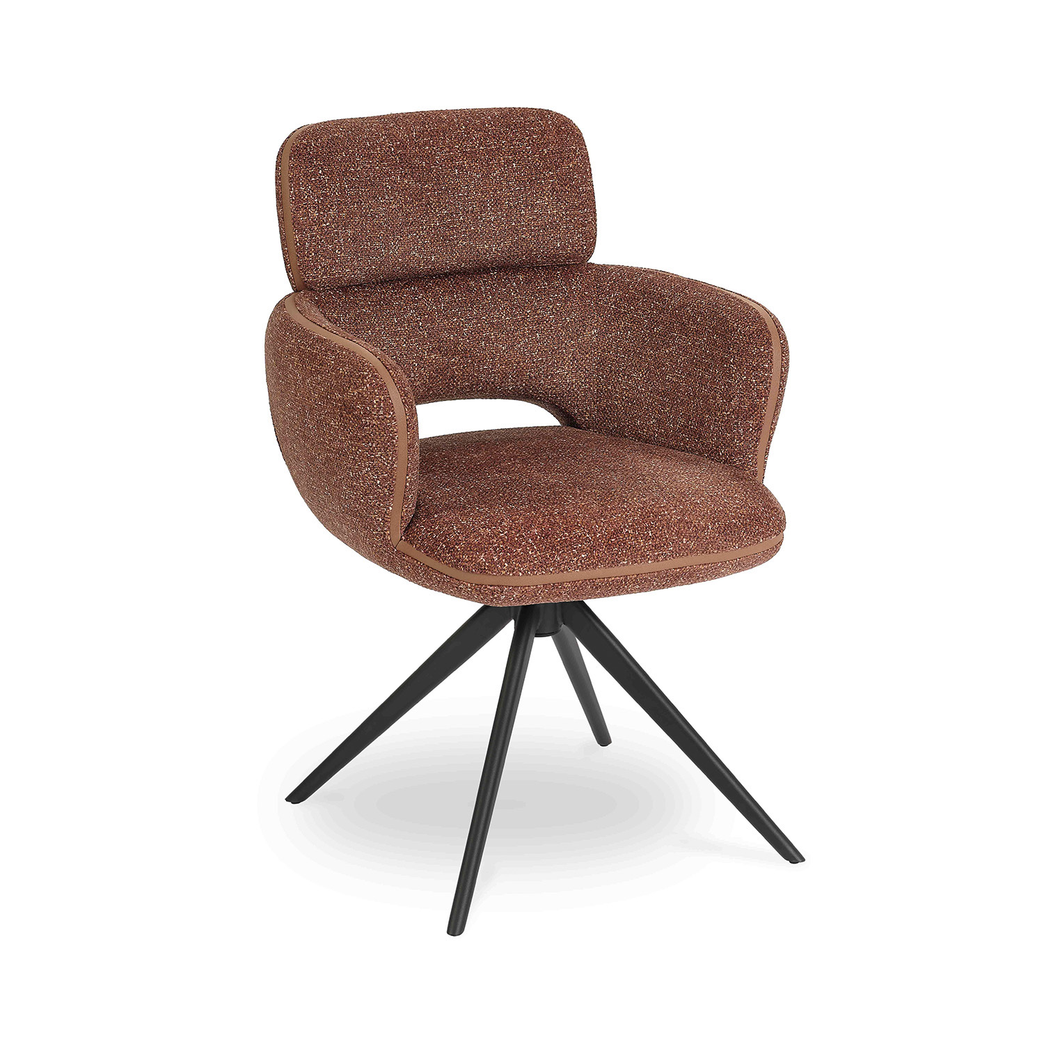 Chaise Célia avec accoudoirs terracotta - Girardeau