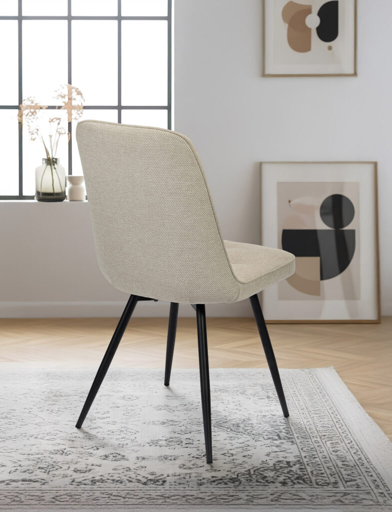 Chaise Clara beige arrière - Girardeau