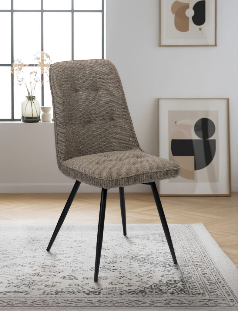 Chaise Clara gris taupe avant - Girardeau