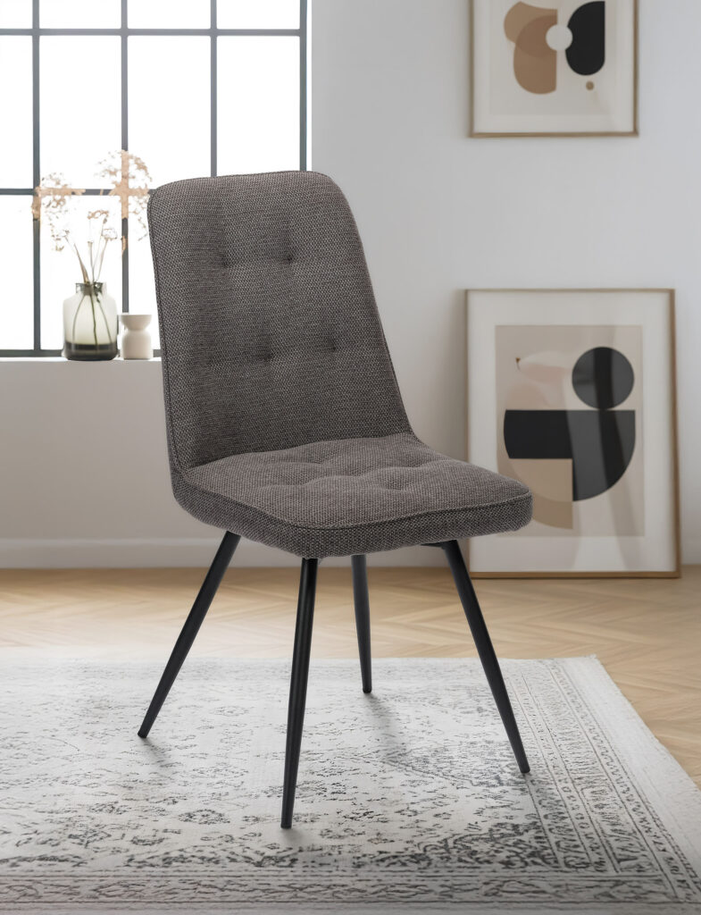 Chaise Clara gris anthracite avant - Girardeau