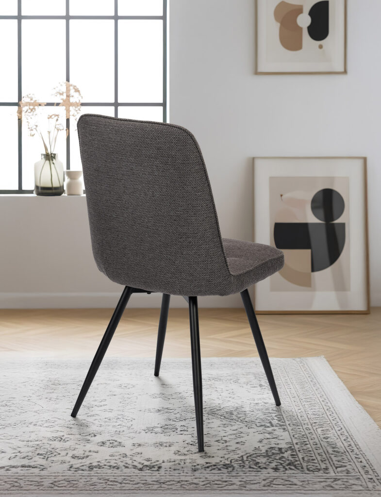 Chaise Clara gris anthracite arrière - Girardeau