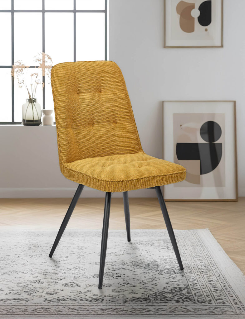 Chaise Clara jaune avant - Girardeau