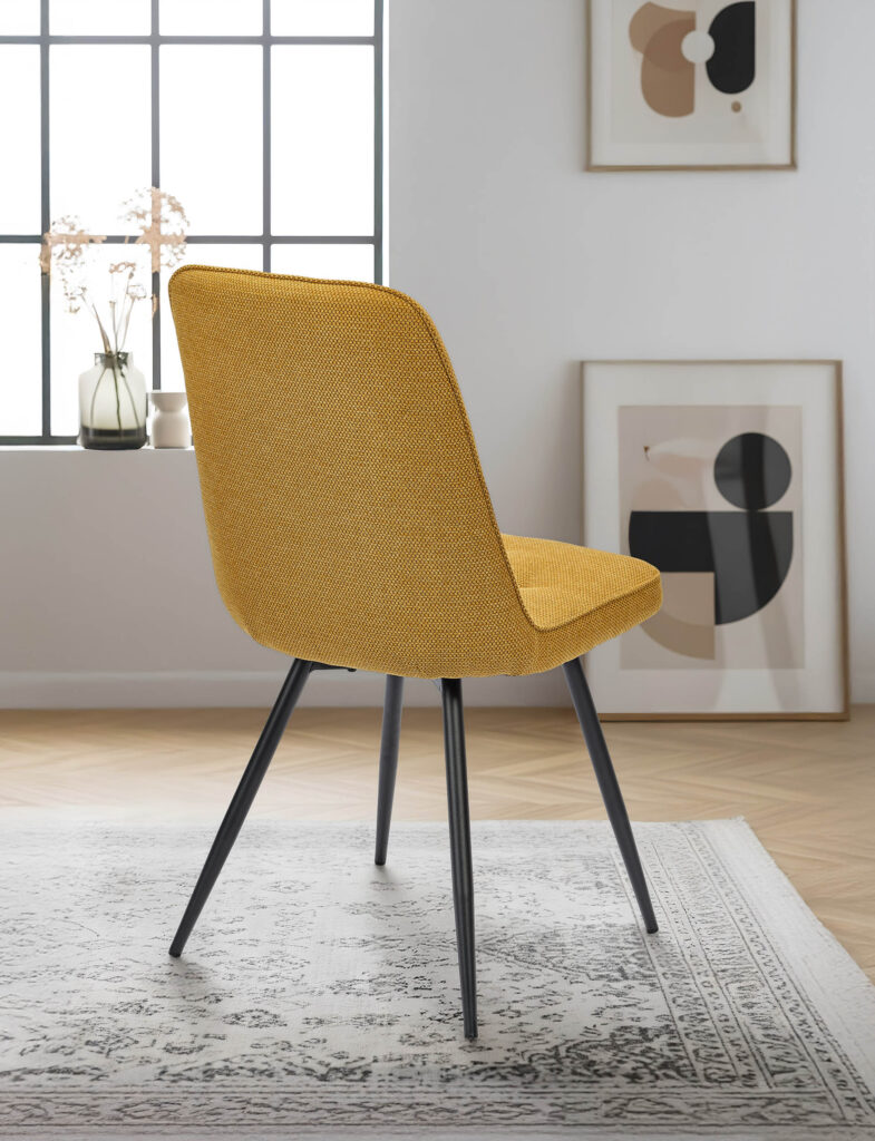 Chaise Clara jaune arrière - Girardeau