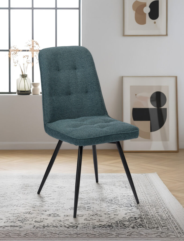 Chaise Clara bleu avant - Girardeau