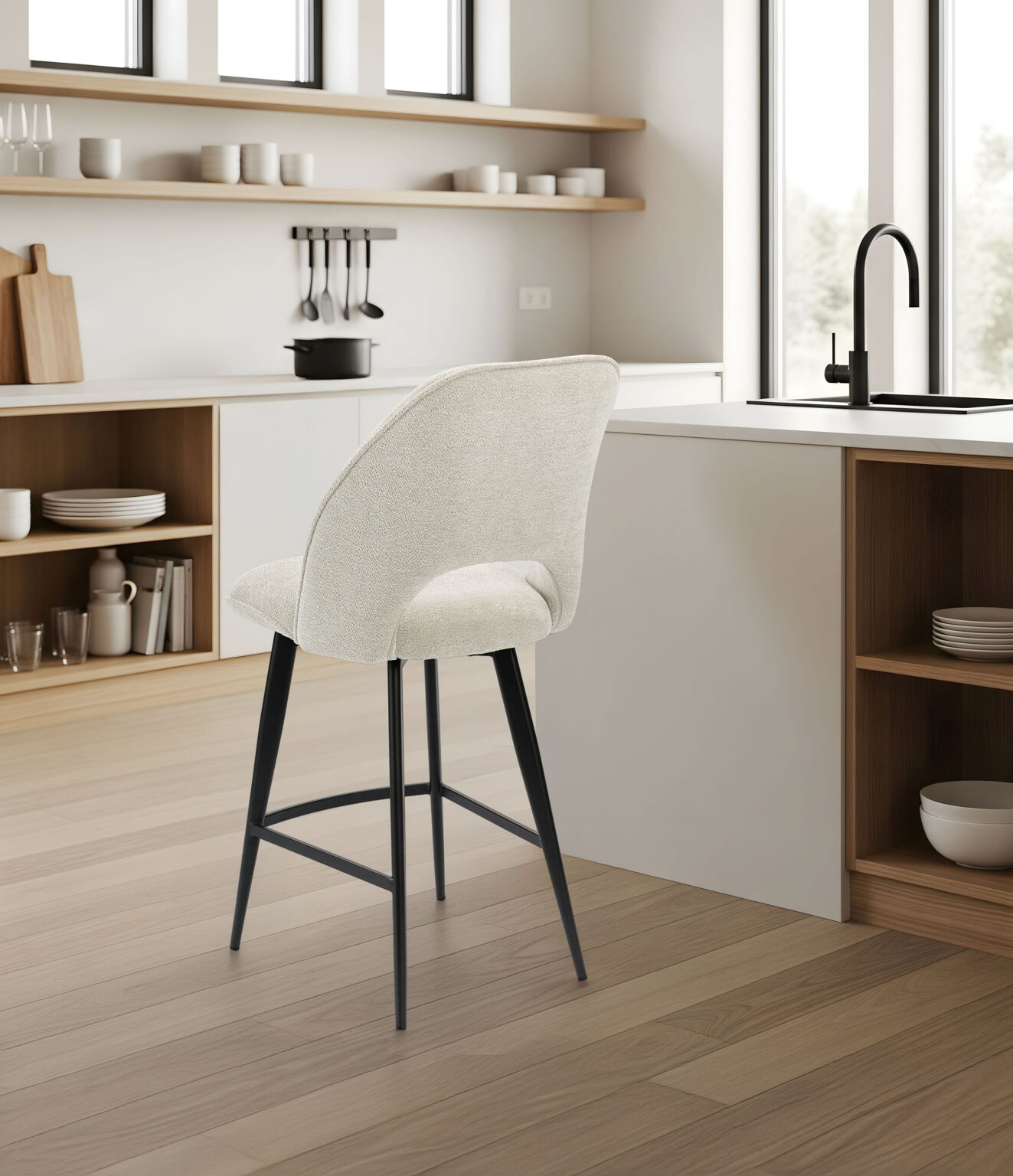 ambiance Chaise Haute Roxane beige arrière - Girardeau